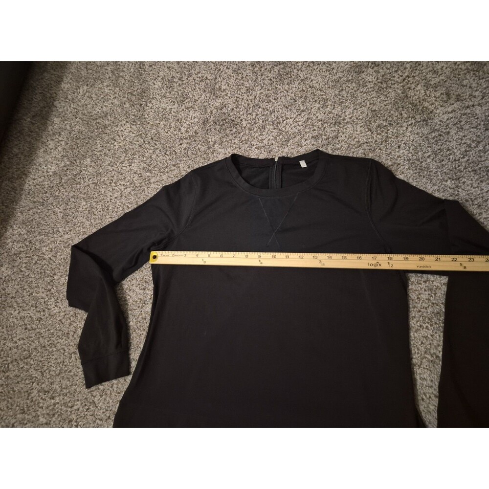Lululemon Run : Warm Up crew Size 10 Black Rear Zip Athleisure Gorp Core - Picture 4 of 6